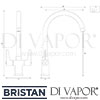 Bristan Design Utility Lever Easyfit Sink Mixer Tap Dimensions